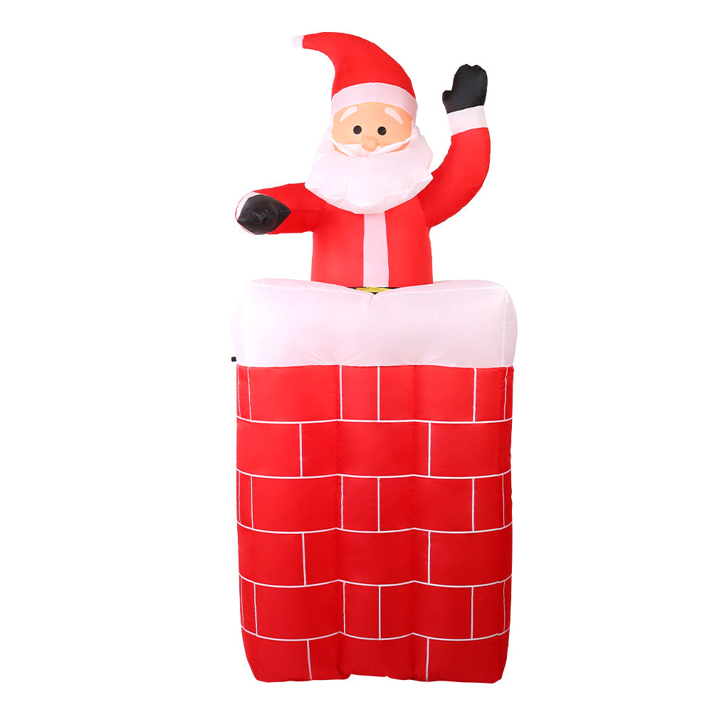 Jingle Jollys Christmas Inflatable Santa Pop Up 1.8M Illuminated Decorations XMAS-INF-SAN-8FT-POP