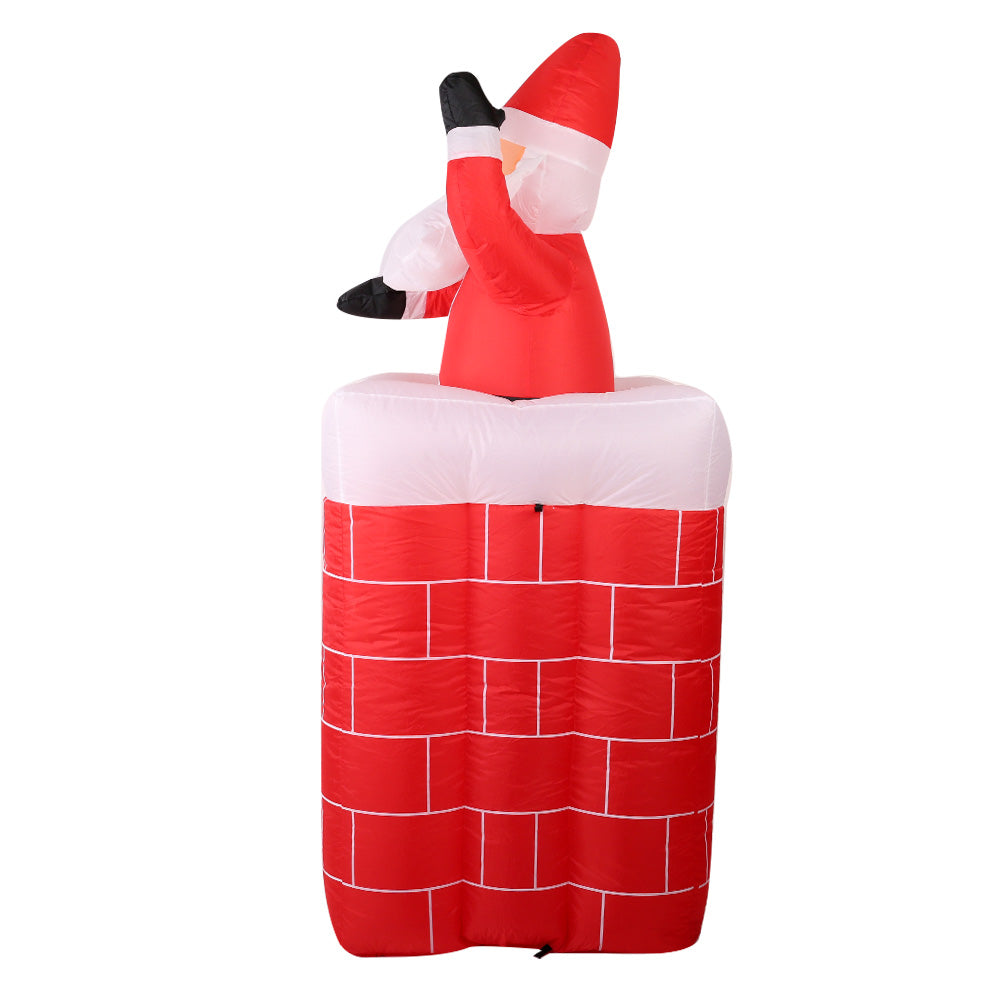 Jingle Jollys Christmas Inflatable Santa Pop Up 1.8M Illuminated Decorations XMAS-INF-SAN-8FT-POP