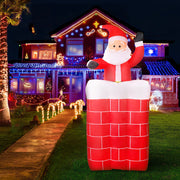 Jingle Jollys Christmas Inflatable Santa Pop Up 1.8M Illuminated Decorations XMAS-INF-SAN-8FT-POP