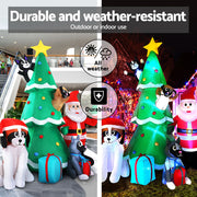 Jingle Jollys Christmas Inflatable Santa Tree 3M Illuminated Decorations XMAS-INF-SAN-DOG-10FT