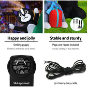 Jingle Jollys Christmas Inflatable Santa Tree 3M Illuminated Decorations XMAS-INF-SAN-DOG-10FT