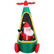 Jingle Jollys Christmas Inflatable Santa in Helicopter 2.55M Height LED Illuminated Decorations XMAS-INF-SAN-HELI-8FT