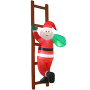 Jingle Jollys Christmas Inflatable Santa Climbing Ladder 2.45M Height LED Decorations Illuminated XMAS-INF-SAN-LAD-8FT