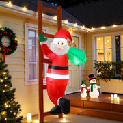 Jingle Jollys Christmas Inflatable Santa Climbing Ladder 2.45M Height LED Decorations Illuminated XMAS-INF-SAN-LAD-8FT