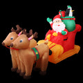 Jingle Jollys Christmas Inflatable Santa Sleigh 2.2M Illuminated Decorations XMAS-INF-SAN-REIN-7FT