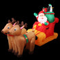 Jingle Jollys Christmas Inflatable Santa Sleigh 2.2M Illuminated Decorations XMAS-INF-SAN-REIN-7FT