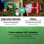 Jingle Jollys Christmas Inflatable Archwary 2.8M Illuminated Decorations XMAS-INF-SAN-SNO-10FT