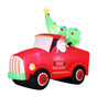 Jingle Jollys Christmas Inflatable Santa Truck 1.6M Height LED Decorations Illuminated XMAS-INF-SAN-TRUCK-6FT