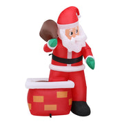 Jingle Jollys Christmas Inflatable Santa Illuminated Decorations XMAS-INF-SANTA-CHIM-4FT