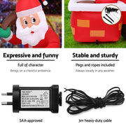 Jingle Jollys Christmas Inflatable Santa Illuminated Decorations XMAS-INF-SANTA-CHIM-4FT