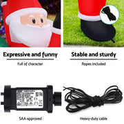 Jingle Jollys Christmas Inflatable Santa Climbing LED Illuminated Decorations 1.9M XMAS-INF-SANTA-CLIMB-6FT