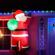 Jingle Jollys Christmas Inflatable Santa Climbing LED Illuminated Decorations 1.9M XMAS-INF-SANTA-CLIMB-6FT