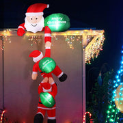 Jingle Jollys Christmas Inflatable Climbing Santa 2.5M Height LED Decorations Illuminated XMAS-INF-SANTA-CLIMB-8FT