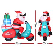 Jingle Jollys Christmas Inflatable Santa Motorbike LED Illuminated Decorations XMAS-INF-SANTA-MOTOR-6FT