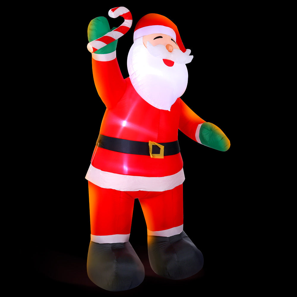 Jingle Jollys Christmas Inflatable Santa 3M Illuminated Decorations XMAS-INF-SMILSAN-10FT