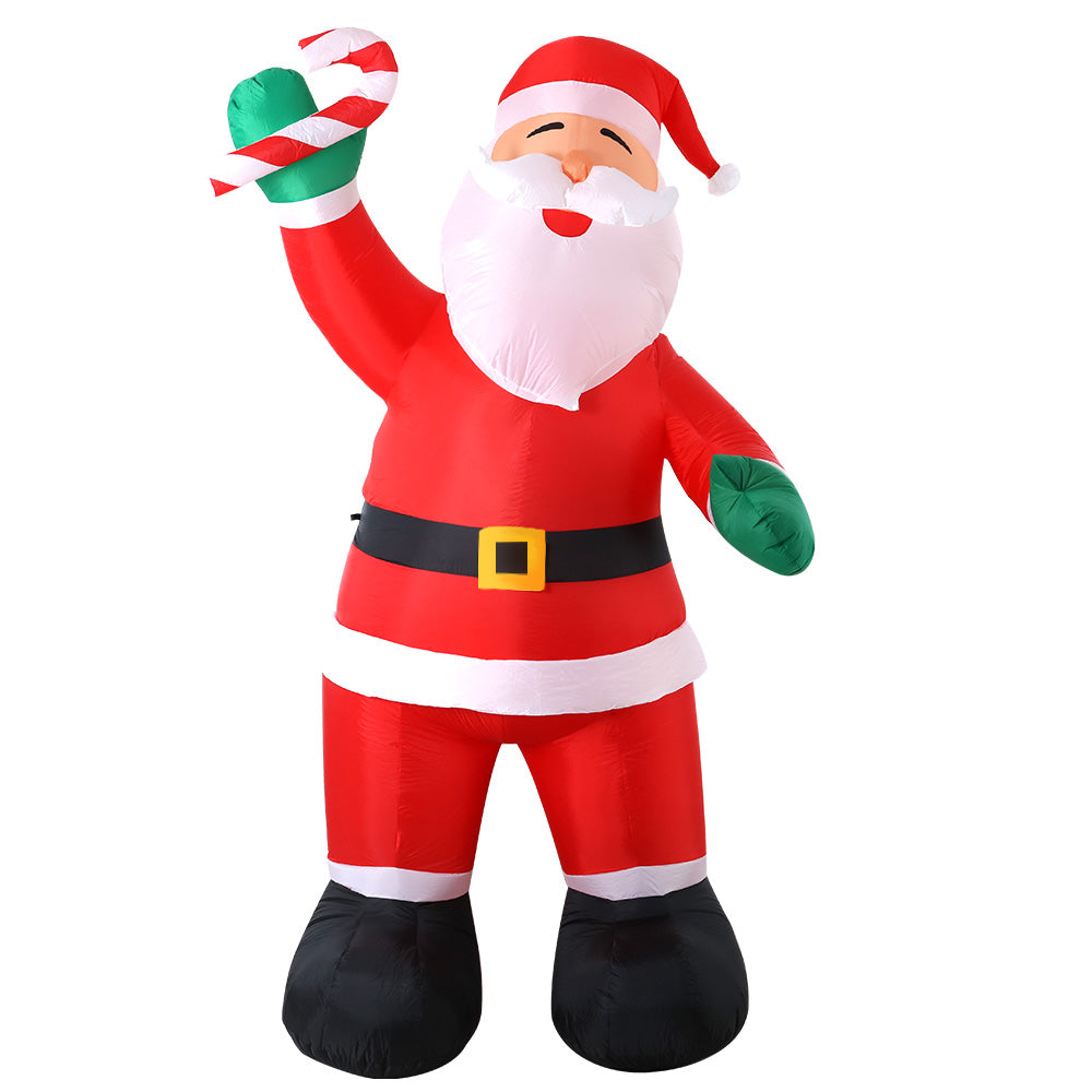 Jingle Jollys Christmas Inflatable Santa 3M Illuminated Decorations XMAS-INF-SMILSAN-10FT