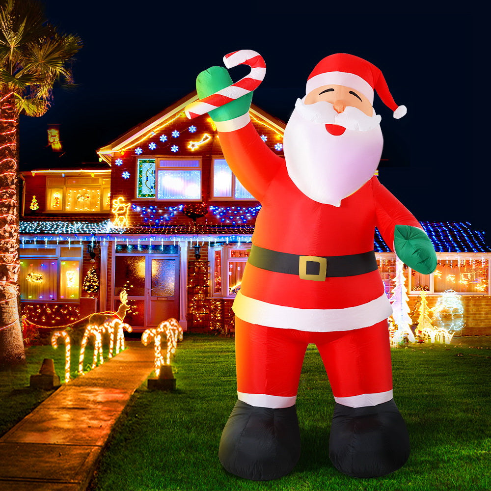 Jingle Jollys Christmas Inflatable Santa 3M Illuminated Decorations XMAS-INF-SMILSAN-10FT