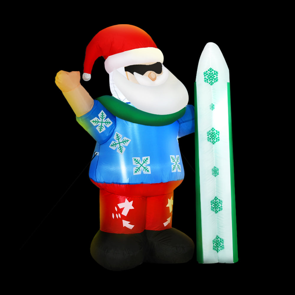 Jingle Jollys Christmas Inflatable Santa 1.6M Illuminated Decorations XMAS-INF-SUM-SAN-5FT