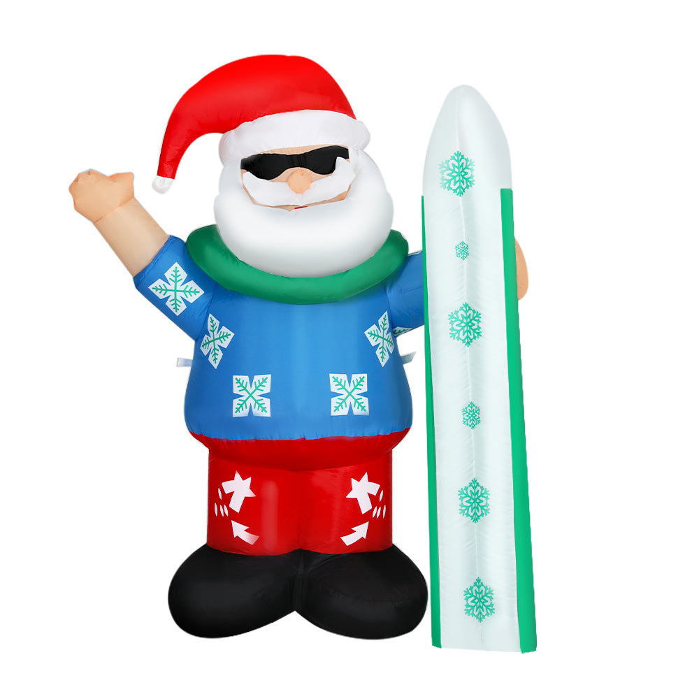 Jingle Jollys Christmas Inflatable Santa 1.6M Illuminated Decorations XMAS-INF-SUM-SAN-5FT