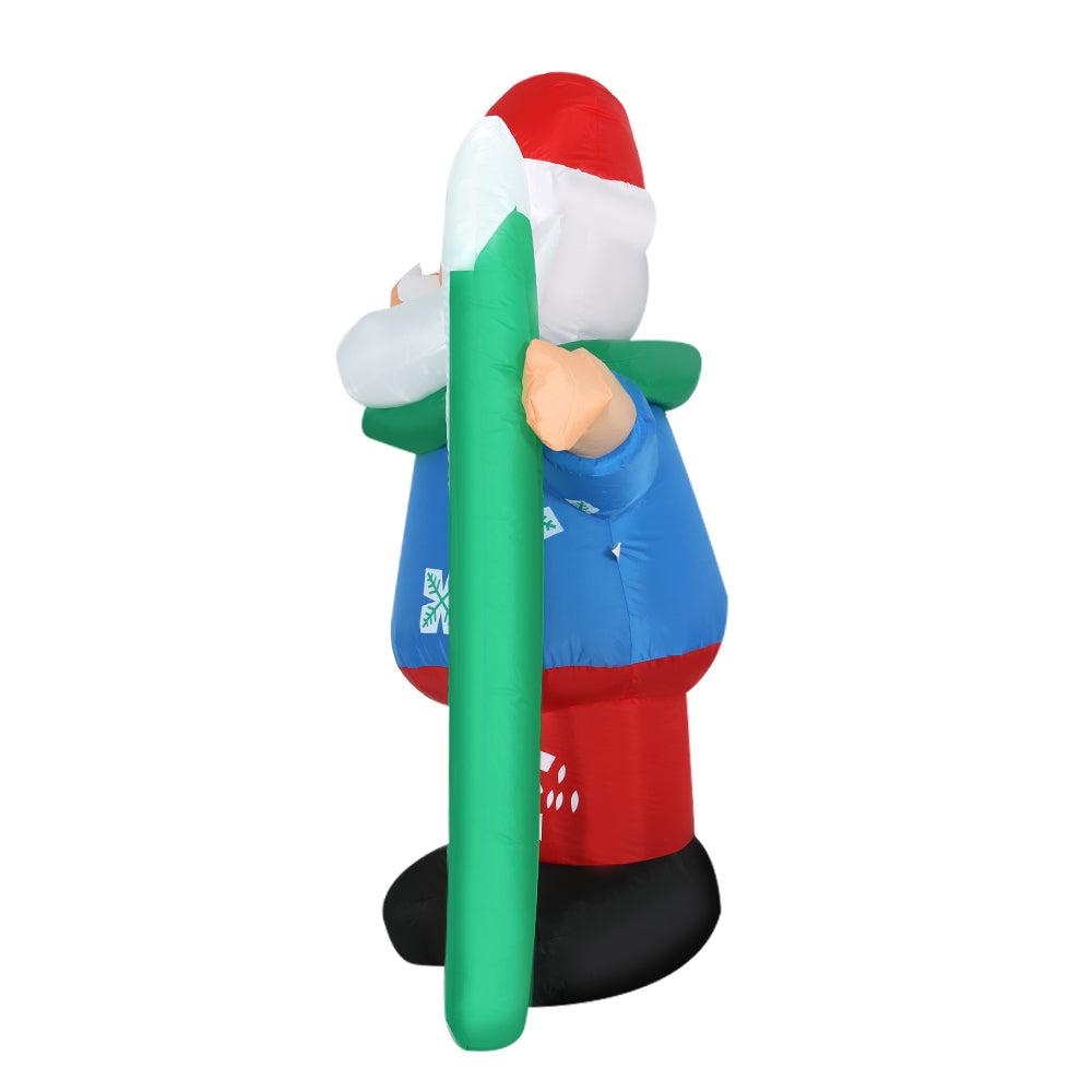 Jingle Jollys Christmas Inflatable Santa 1.6M Illuminated Decorations XMAS-INF-SUM-SAN-5FT