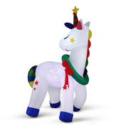 Jingle Jollys Christmas Inflatable Unicorn 1.8M Tall Outdoor Decorations Illuminated XMAS-INF-UNICORN-6FT