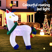 Jingle Jollys Christmas Inflatable Unicorn 1.8M Tall Outdoor Decorations Illuminated XMAS-INF-UNICORN-6FT