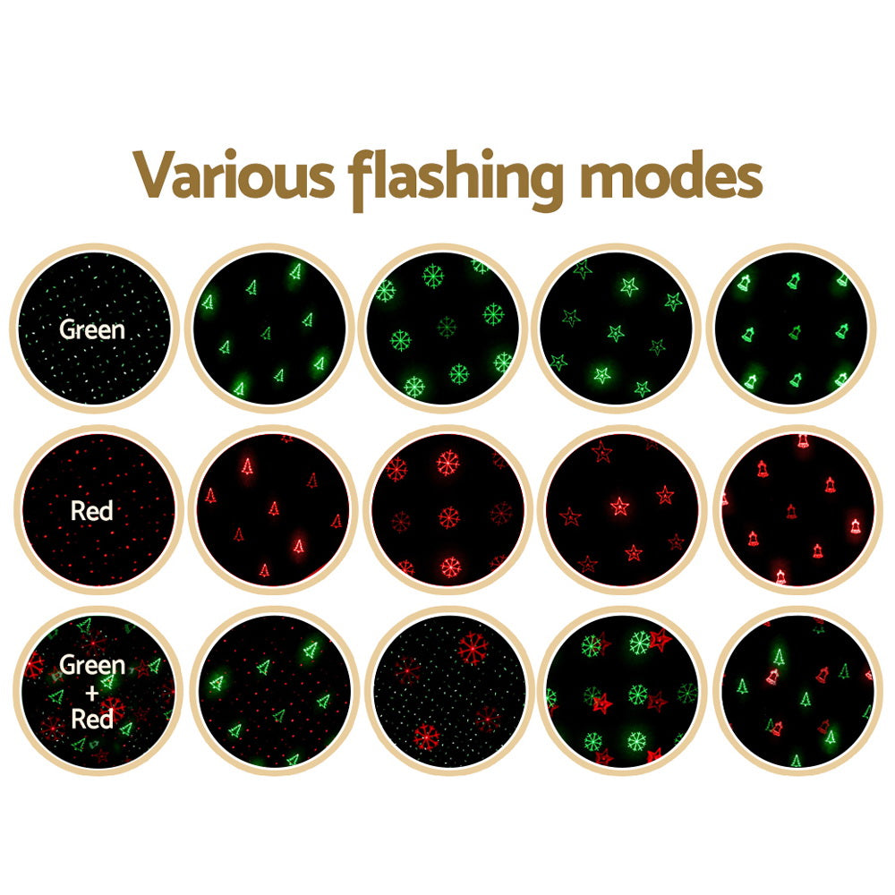 1X Projector Light Christmas Lights Laser Outdoor Decorations Jingle Jollys XMAS-LASER-BK-003