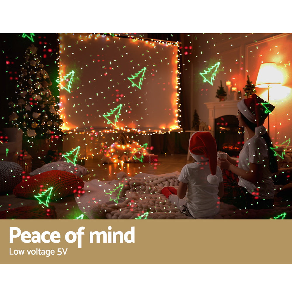 1X Projector Light Christmas Lights Laser Outdoor Decorations Jingle Jollys XMAS-LASER-BK-003