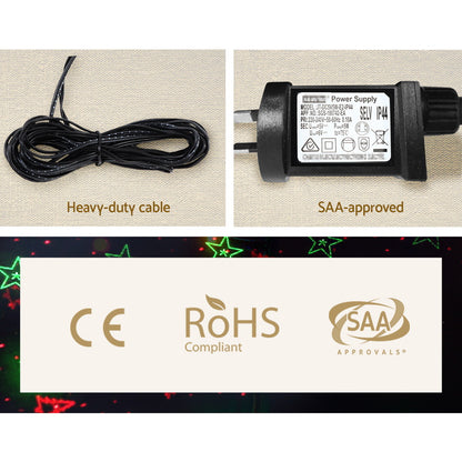 1X Projector Light Christmas Lights Laser Outdoor Decorations Jingle Jollys XMAS-LASER-BK-003