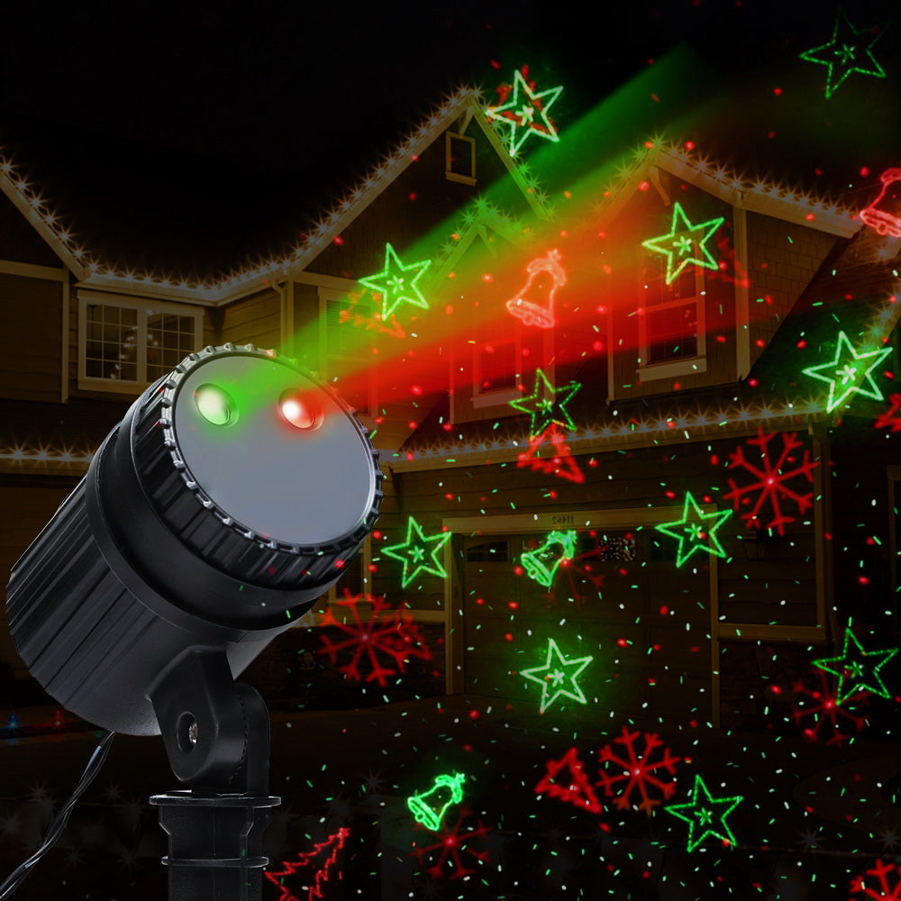 1X Projector Light Christmas Lights Laser Outdoor Decorations Jingle Jollys XMAS-LASER-BK-003