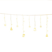 138 LED 3M Christmas Lights Icicle Light Warm White Jingle Jollys XMAS-LED-160-IC-BELL-WARM