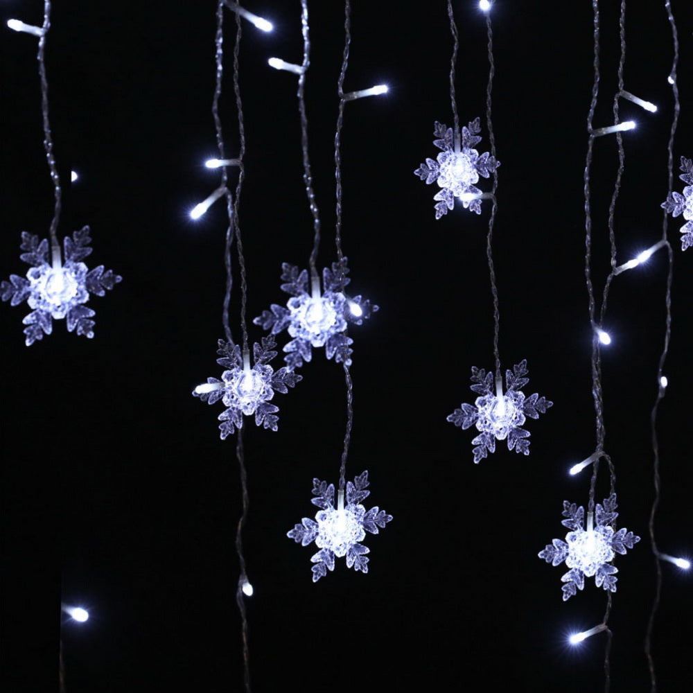 160 LED 6M Christmas Lights Icicle Light Solar Cold Jingle Jollys XMAS-LED-160-IC-SNOW-WH