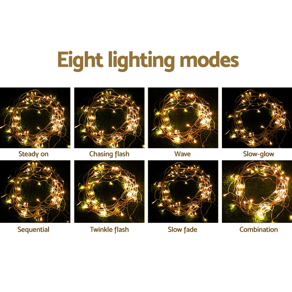 20M Christmas Lights Icicle Light 800 LED Warm White Decor Jingle Jollys XMAS-LED-800-IC-WW