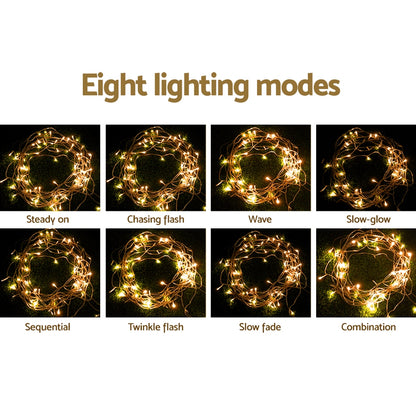 20M Christmas Lights Icicle Light 800 LED Warm White Decor Jingle Jollys XMAS-LED-800-IC-WW