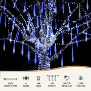 288 LED 7M Christmas Lights Icicle Light Falling Metor Jingle Jollys XMAS-LED-IC-ICICLE-BU
