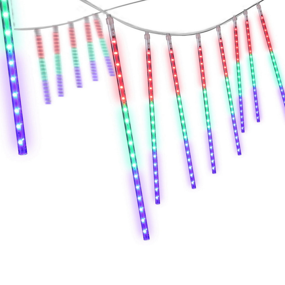 Jingle Jollys 7M Christmas Lights Shower Light 288 LED Icicle Falling Metor XMAS-LED-IC-ICICLE-MC1