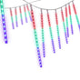 Jingle Jollys 7M Christmas Lights Shower Light 288 LED Icicle Falling Metor XMAS-LED-IC-ICICLE-MC1