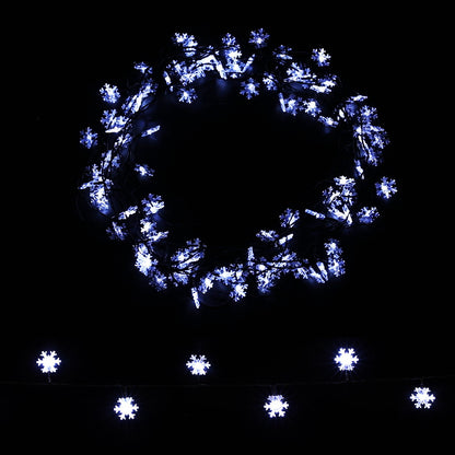 Jingle Jollys Christmas Lights 100 LED 10M String Light Snow Decorations XMAS-LED-IC-SNOW-WH