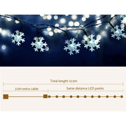 Jingle Jollys Christmas Lights 100 LED 10M String Light Snow Decorations XMAS-LED-IC-SNOW-WH