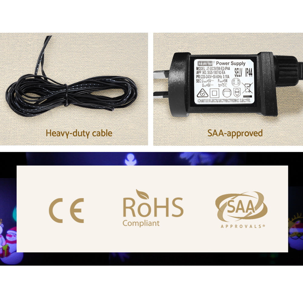 1X Projector Light Christmas Lights Laser Outdoor Decorations Jingle Jollys XMAS-LED-PRJ-BK-002