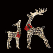 2 PCS Christmas Lights 170 LED Fairy Light Reindeer Decorations Jingle Jollys XMAS-MOT-2DEER-WARM