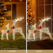 2 PCS Christmas Lights 170 LED Fairy Light Reindeer Decorations Jingle Jollys XMAS-MOT-2DEER-WARM