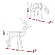 2 PCS Christmas Lights Reindeers 200 LED Decorations Jingle Jollys XMAS-MOT-2DEERS-MOV-WH