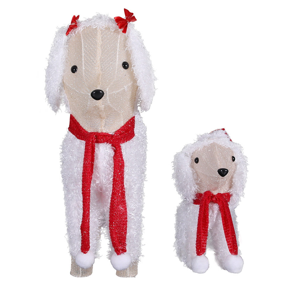 Jingle Jollys Christmas Lights 60 LED Fairy Light 2pcs Dog Decorations Set XMAS-MOT-2DOGS-WARM