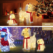 Jingle Jollys Christmas Lights 60 LED Fairy Light 2pcs Dog Decorations Set XMAS-MOT-2DOGS-WARM