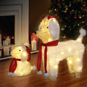 Jingle Jollys Christmas Lights 60 LED Fairy Light 2pcs Dog Decorations Set XMAS-MOT-2DOGS-WARM