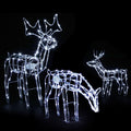 3 PCS Christmas Lights Reindeers 250 LED Decorations Jingle Jollys XMAS-MOT-3DEERS-MOV-WH