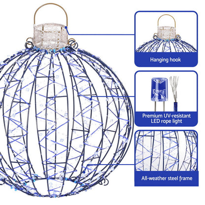 Jingle Jollys Christmas Lights 320 LED Fairy Light 3pcs Ball Decorations Set XMAS-MOT-BALL-RGB