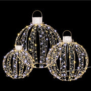 3 PCS Christmas Lights 360 LED Fairy Light Ball Decorations Jingle Jollys XMAS-MOT-BALL-WARM