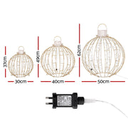 3 PCS Christmas Lights 360 LED Fairy Light Ball Decorations Jingle Jollys XMAS-MOT-BALL-WARM